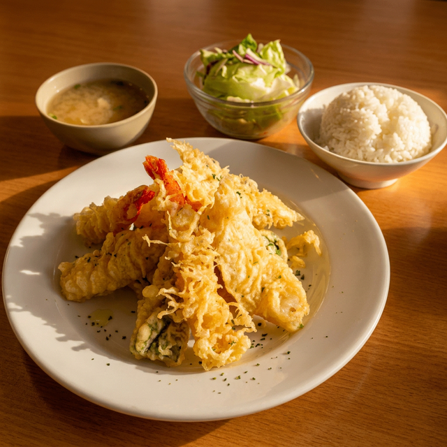 Assorted Tempura Platter Dinner.