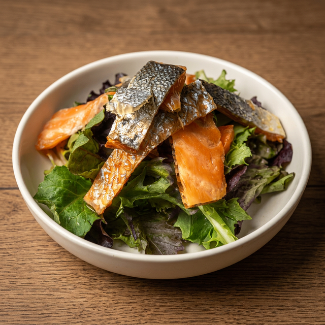 Salmon Skin Salad.
