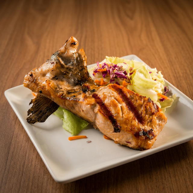 Grilled Salmon Cheek.