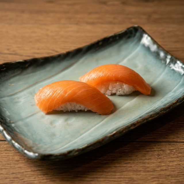 Smoked Salmon Sushi.