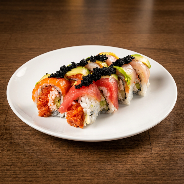 Deluxe Rainbow Raw Roll.